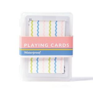 New! Target Bullseye Playground Striped Waterproof Playing Cards in Case